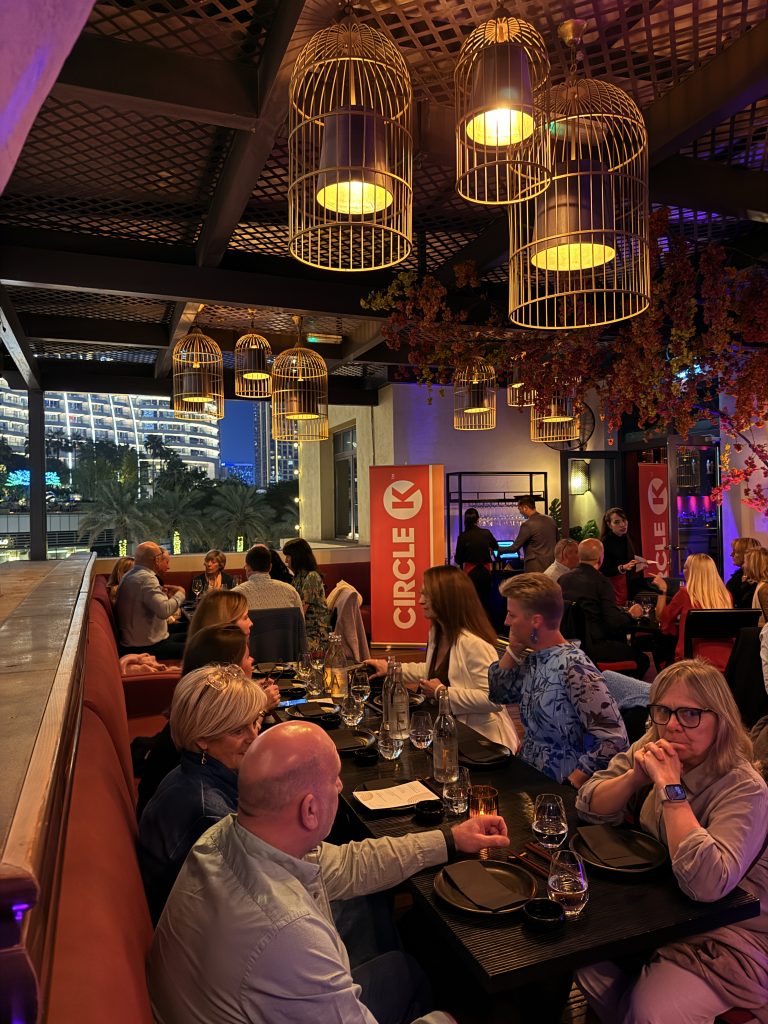 A Circle K Company group having set menu at Karma Kafe